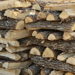 Stack of Texas Mesquite Firewood ready for sale